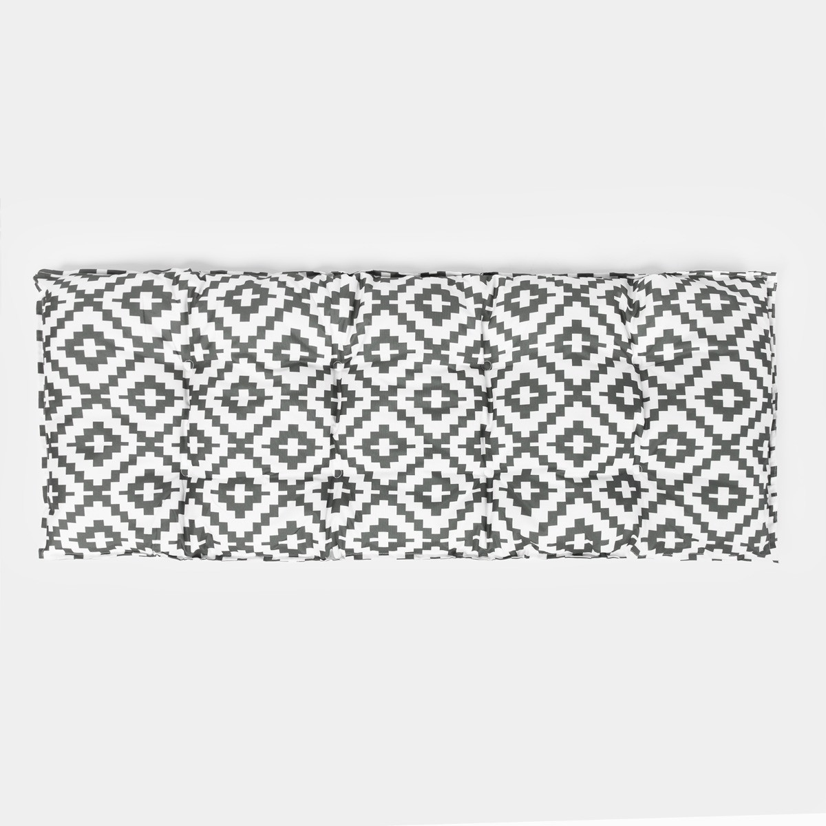 OHS 2 Seater Geo Print Water Resistant Bench Pad, 110cm x 40cm - Black/White>