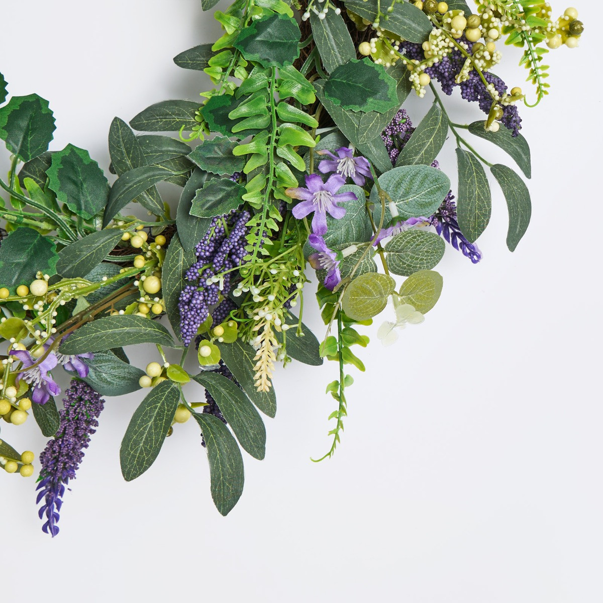 OHS Lush Lavender Wreath, Green/Purple - 50cm>