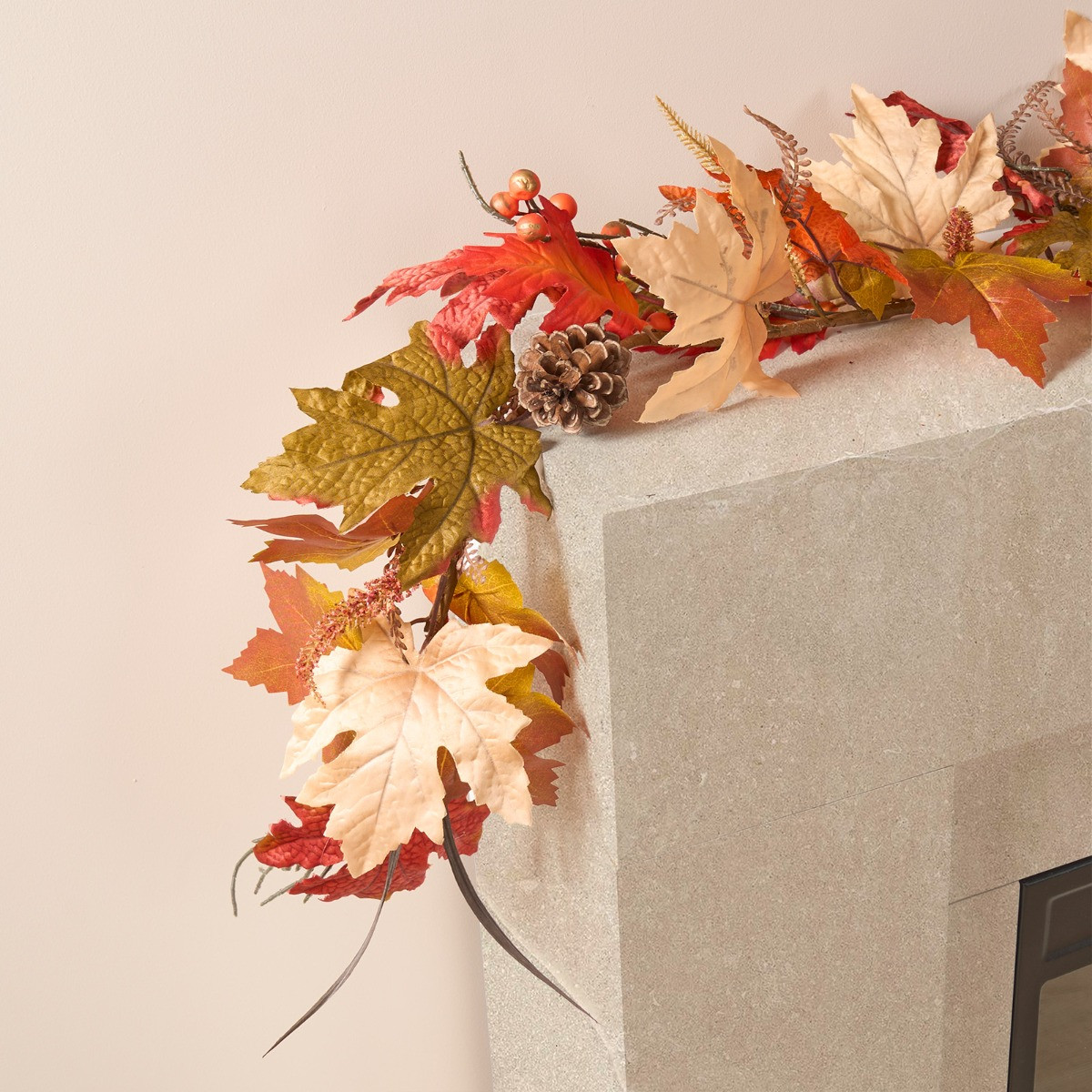 OHS Autumn Harvest Garland, Brown/Orange - 160cm>