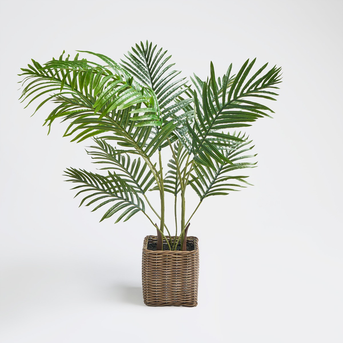 OHS Palm Leaf Tree in Basket, Green - 110cm>