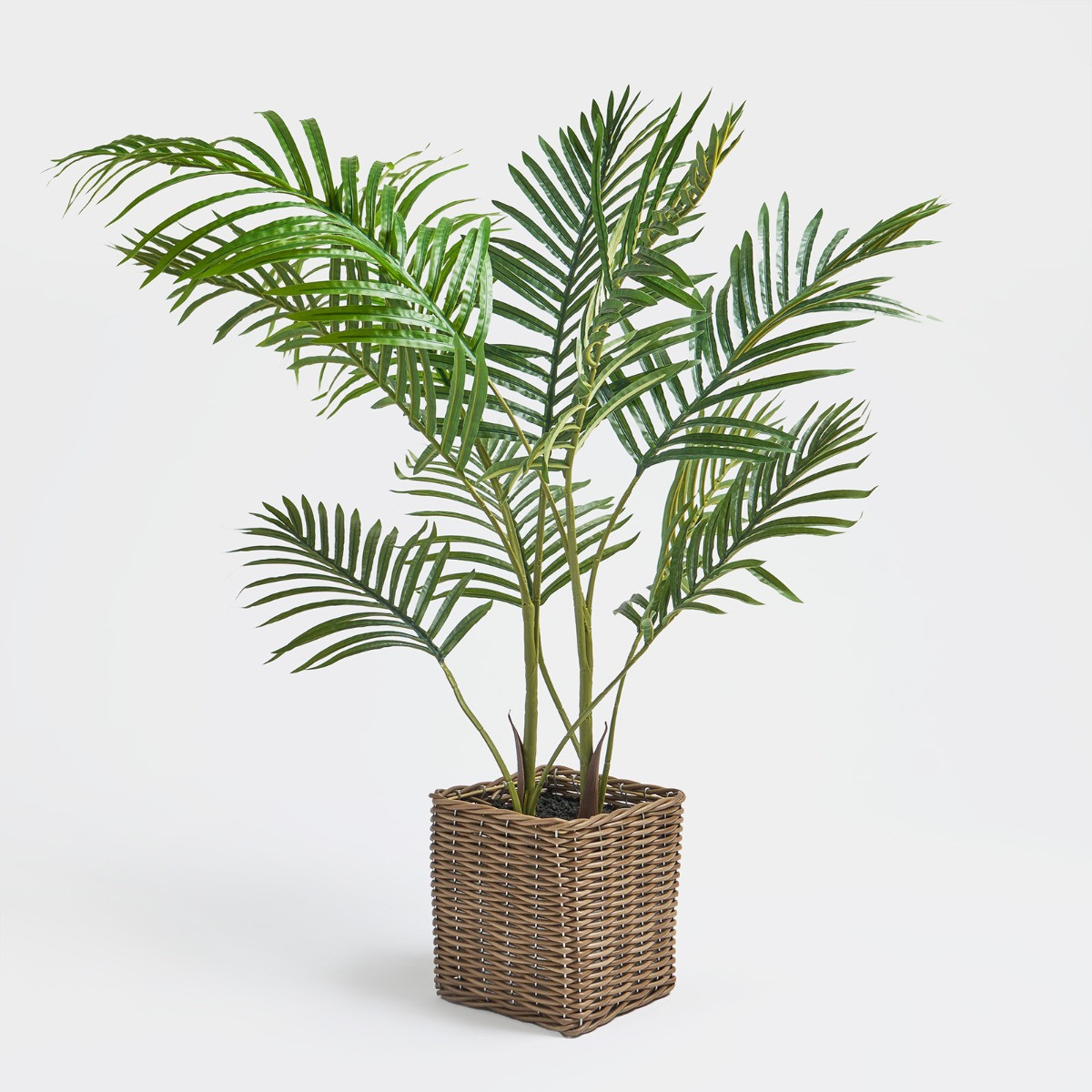 OHS Palm Leaf Tree in Basket, Green - 110cm>