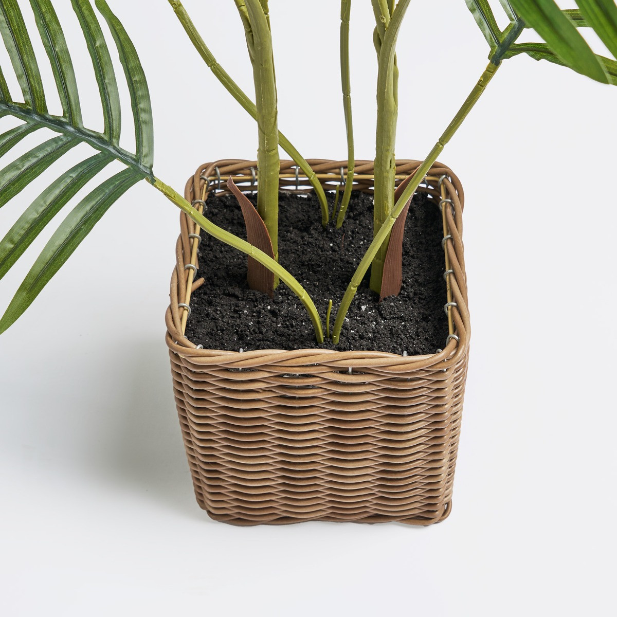 OHS Palm Leaf Tree in Basket, Green - 110cm>