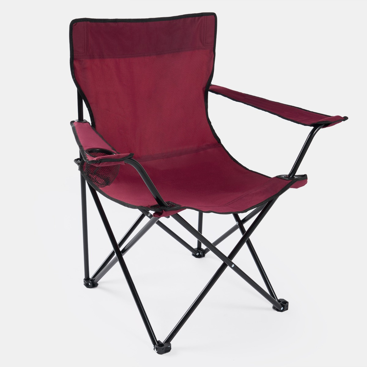 OHS Foldable Camping Chair - Burgundy>