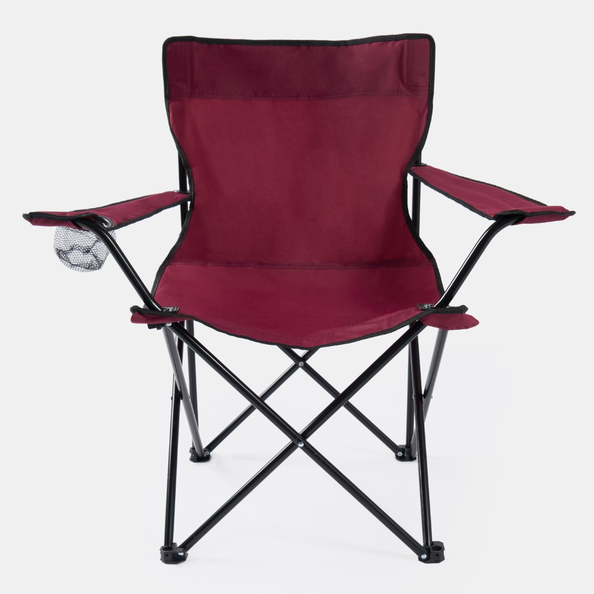 OHS Foldable Camping Chair - Burgundy>