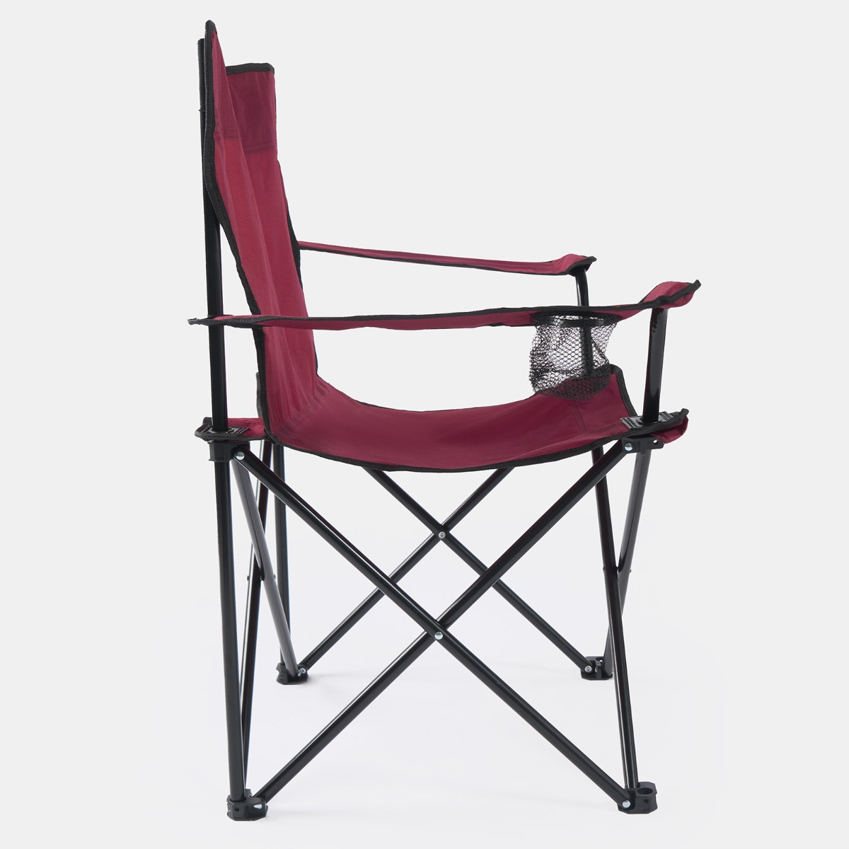 OHS Foldable Camping Chair - Burgundy>