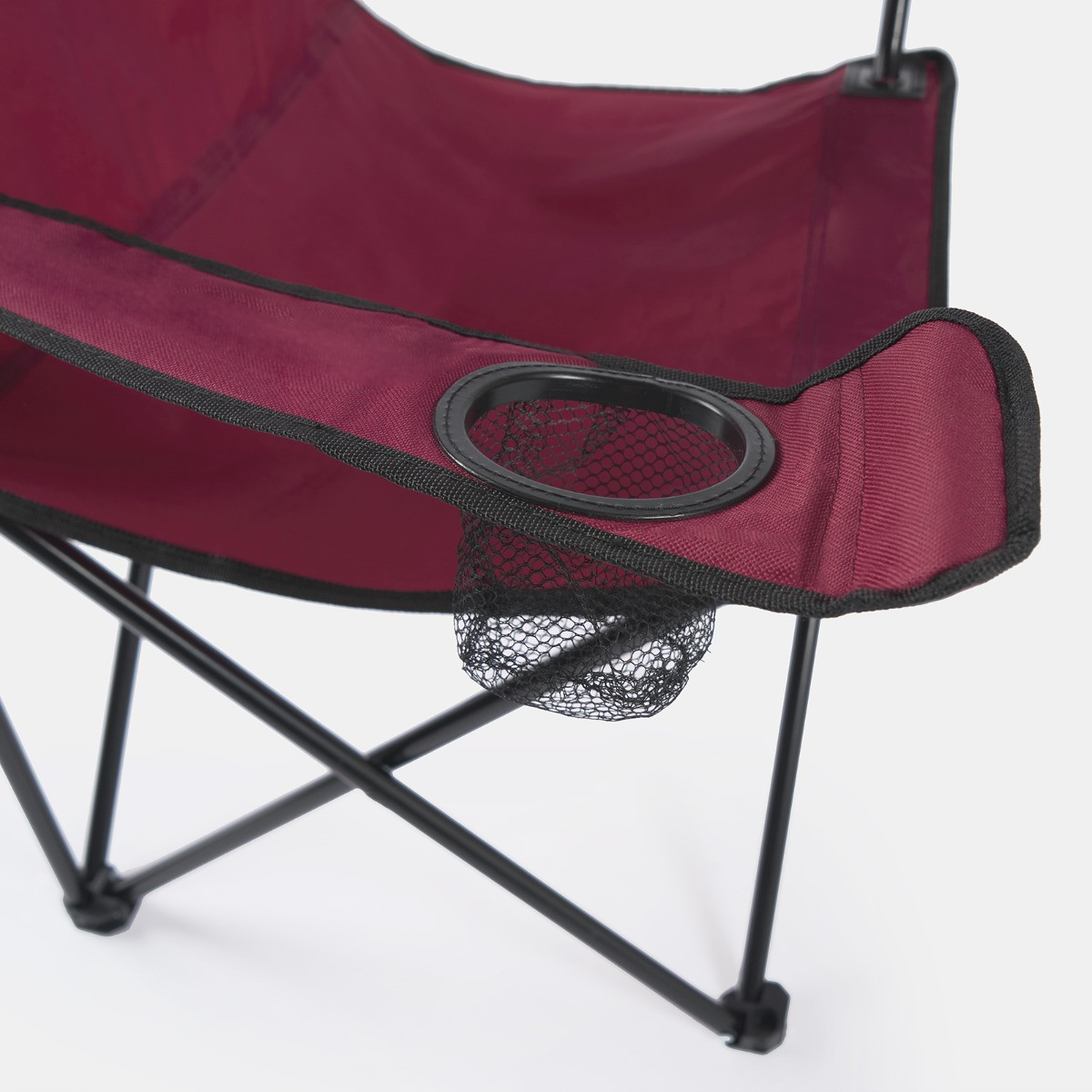 OHS Foldable Camping Chair - Burgundy>