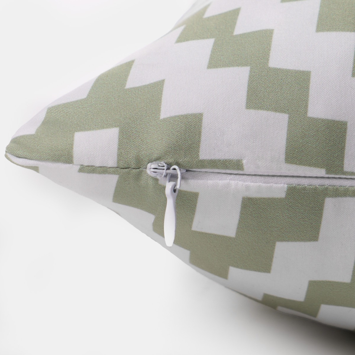 OHS Indoor/Outdoor Geometric Print Cushion Covers - Sage/White>