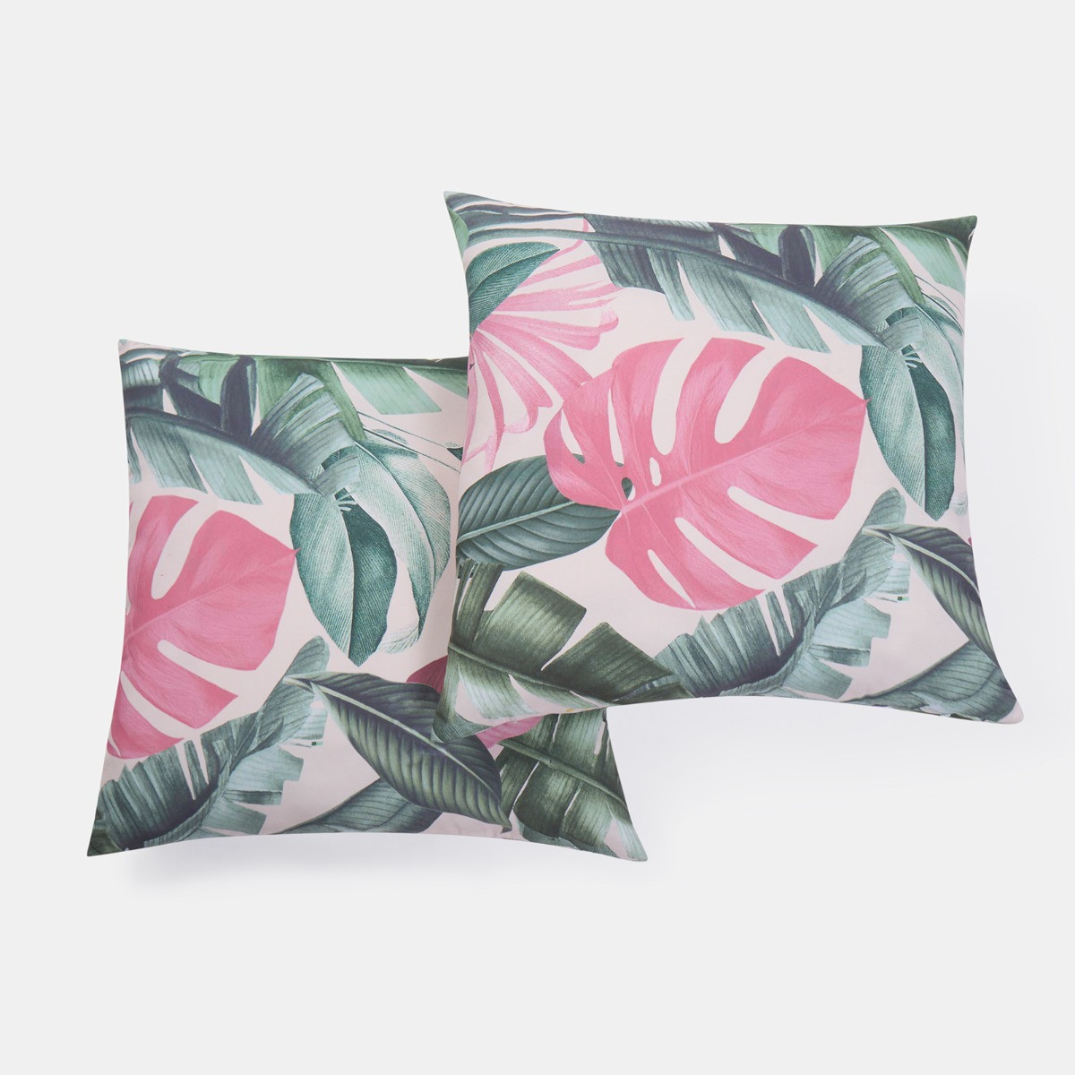 OHS Indoor/Outdoor Tropical Print Cushion Covers - Green>