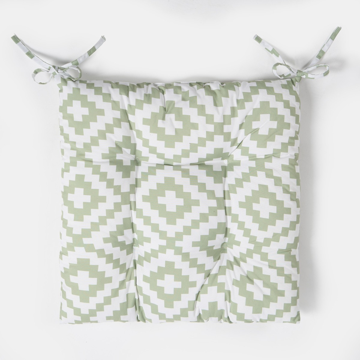 OHS Indoor/Outdoor Geometric Print Seat Pads - Sage>