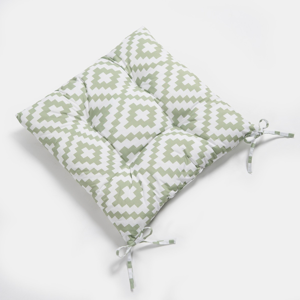 OHS Indoor/Outdoor Geometric Print Seat Pads - Sage>