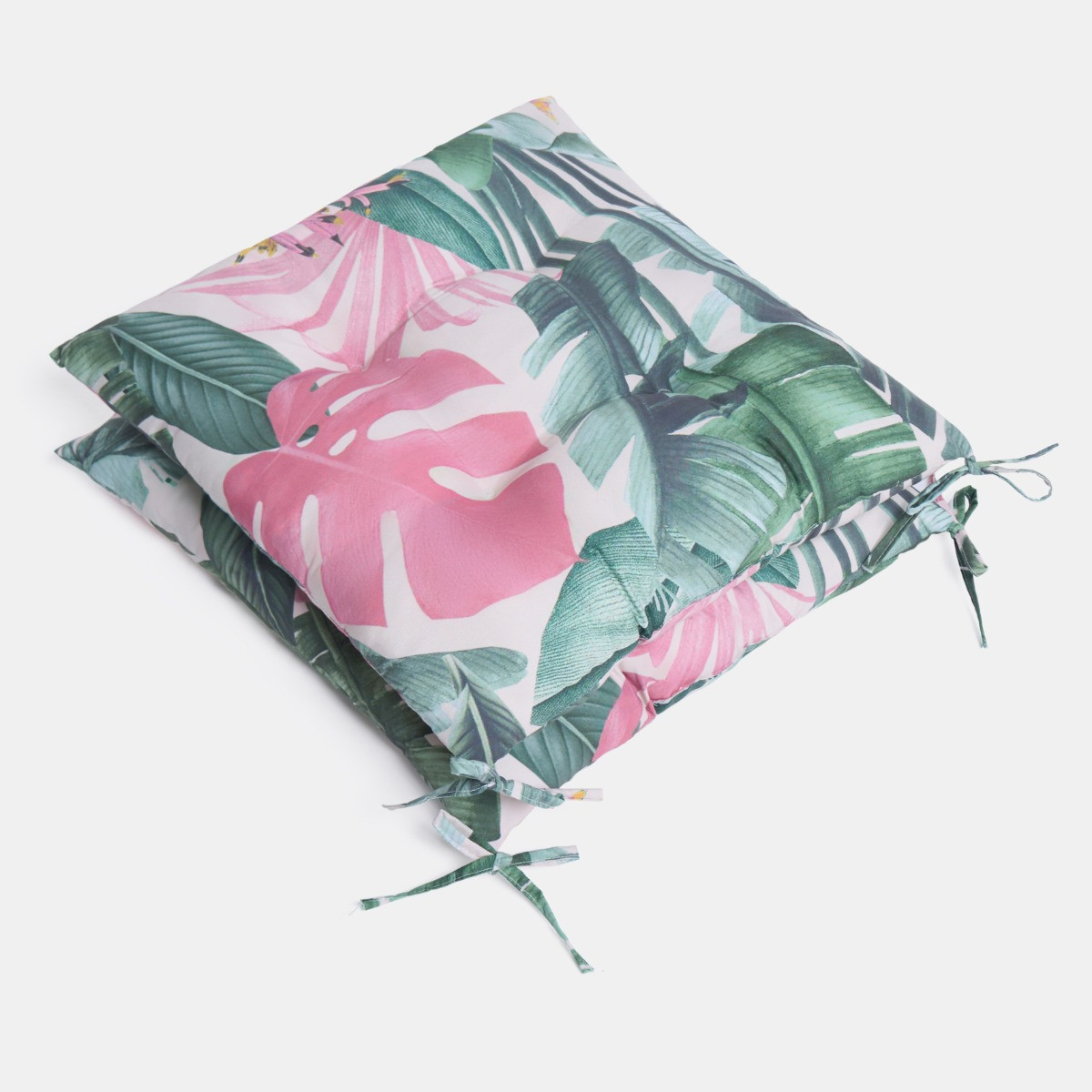 OHS Indoor/Outdoor Tropical Print Seat Pads - Green>