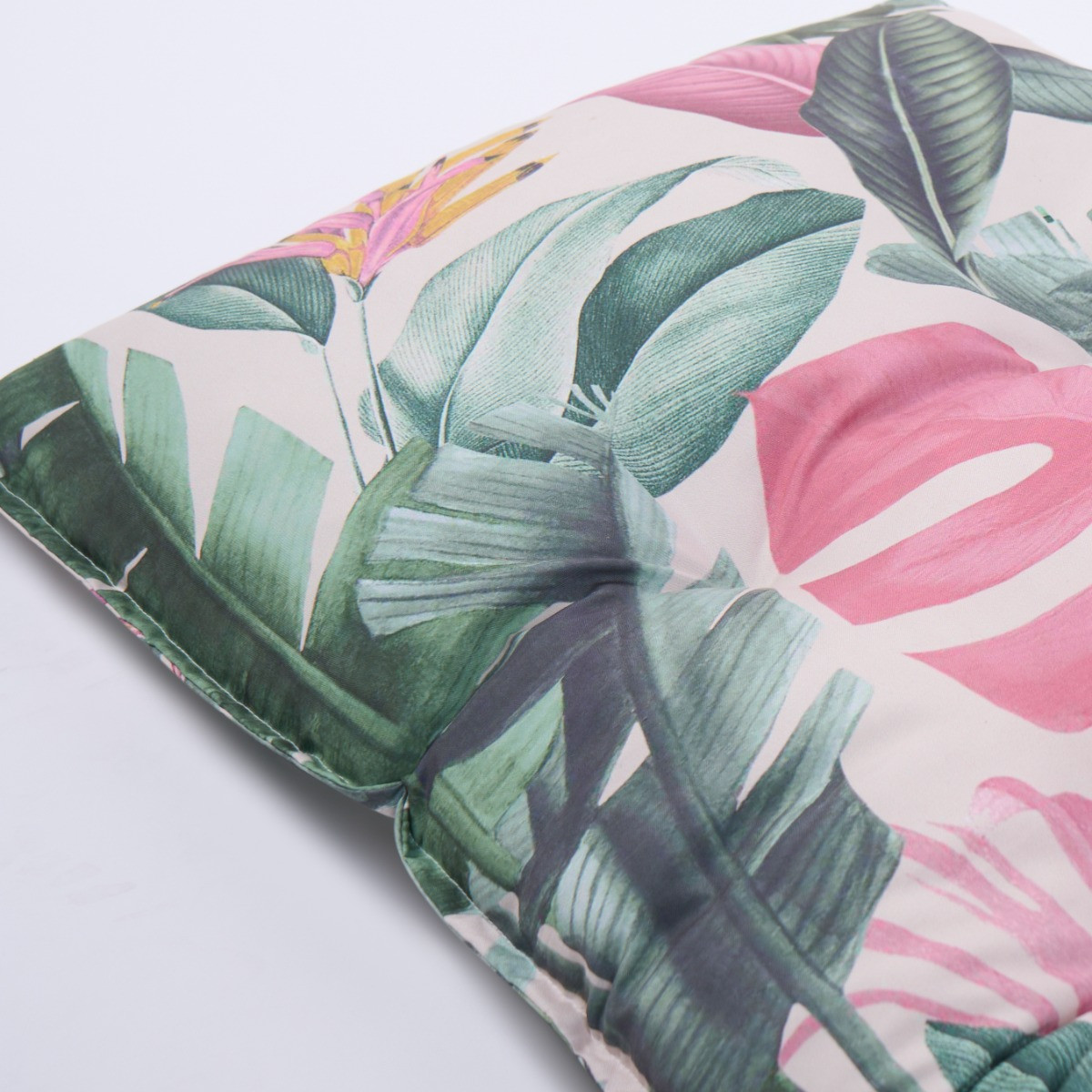 OHS 2-Seater Indoor/Outdoor Tropical Print Bench Pad - Green>