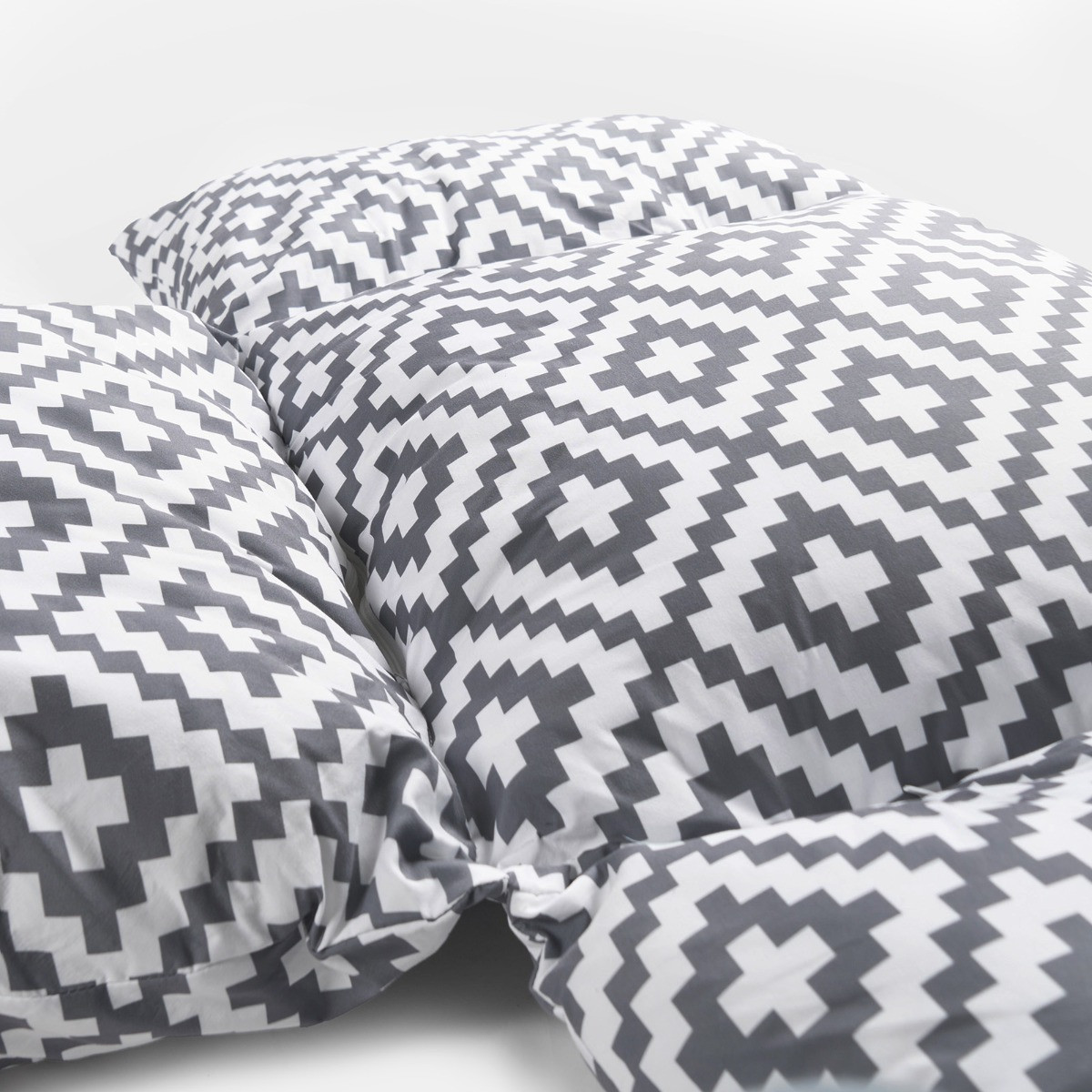 OHS Geometric Egg Chair Cushion with Headrest - Grey  >