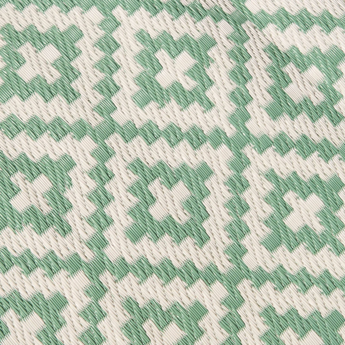 OHS Geometric Print Outdoor Rug - Sage/White>