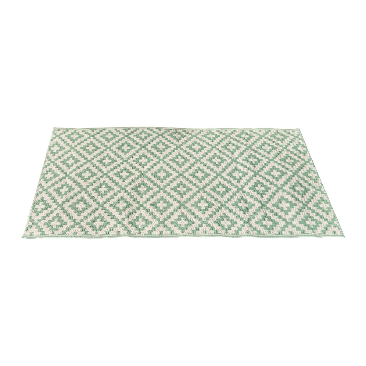 OHS Geometric Print Outdoor Rug - Sage/White>