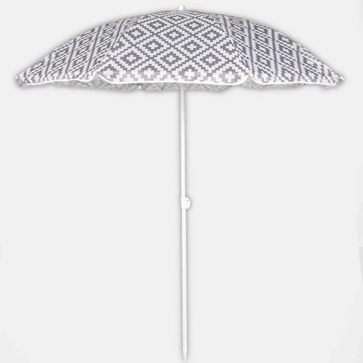 OHS Geometric Print Outdoor Parasol - Grey >