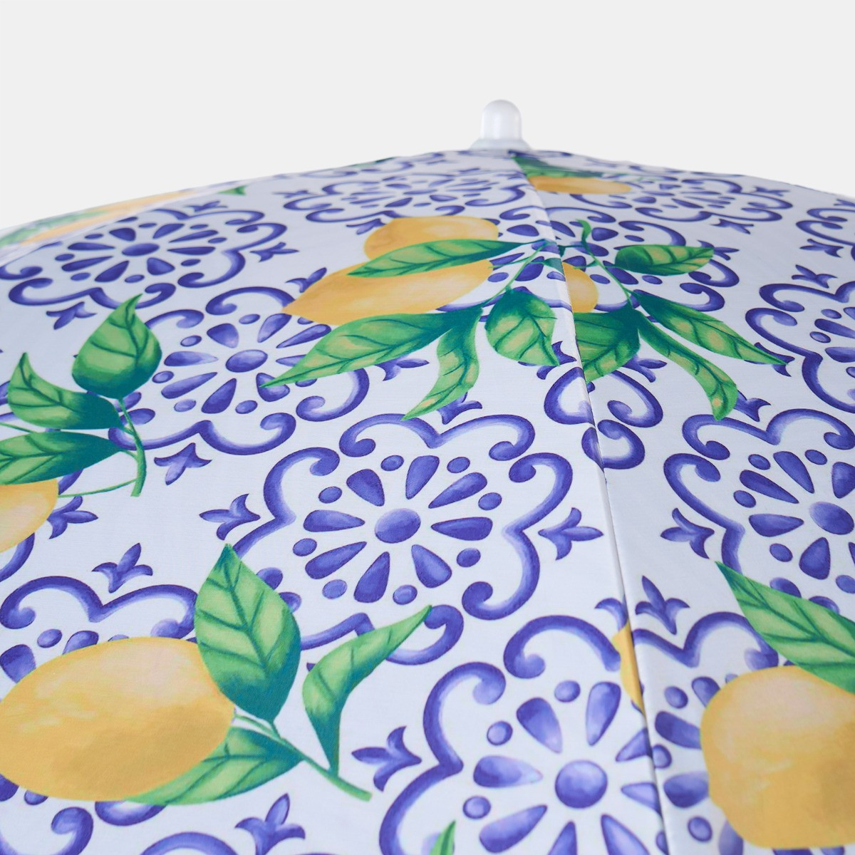 OHS Lemon Print Outdoor Parasol - Blue/White>