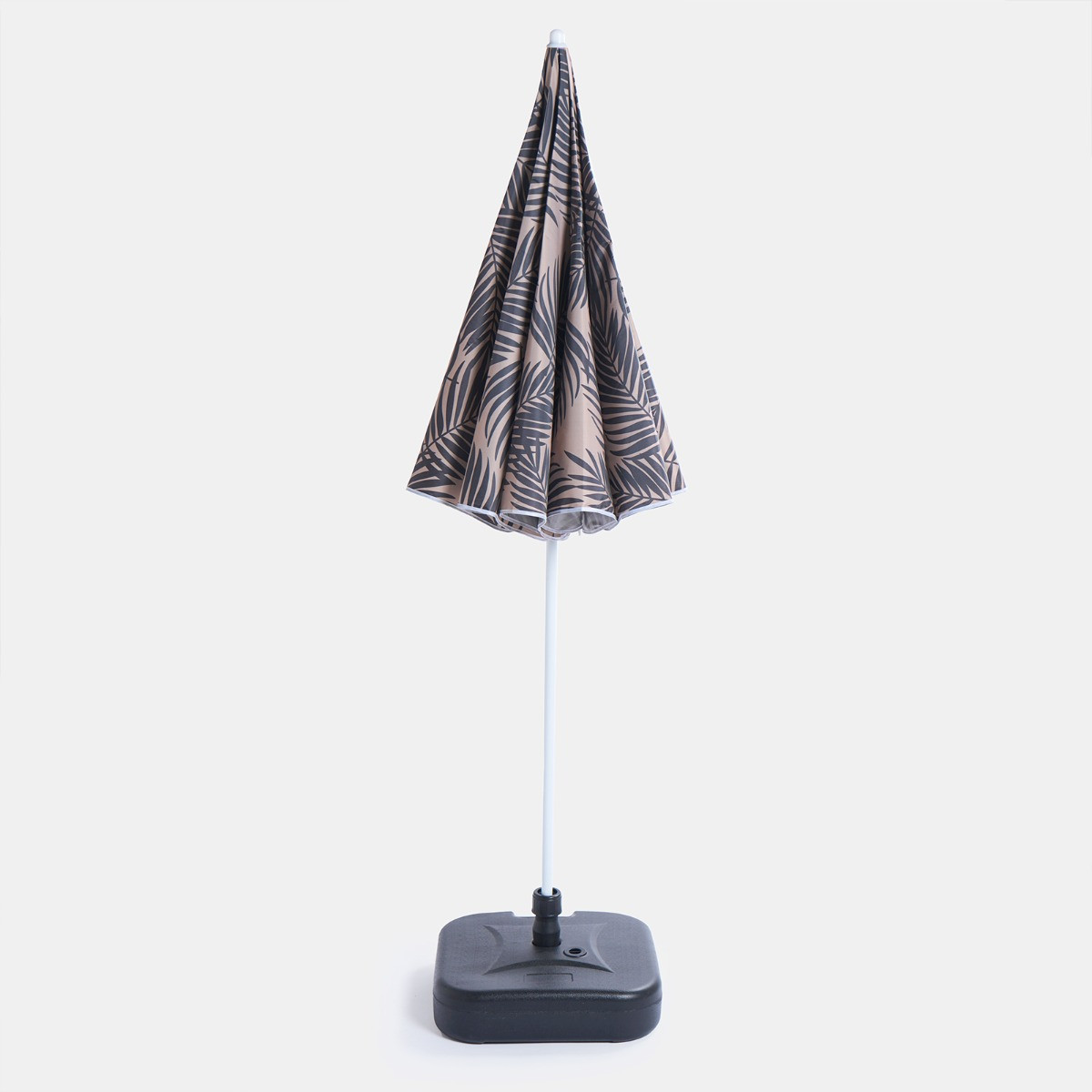 OHS Leaf Print Outdoor Parasol - Monochrome>