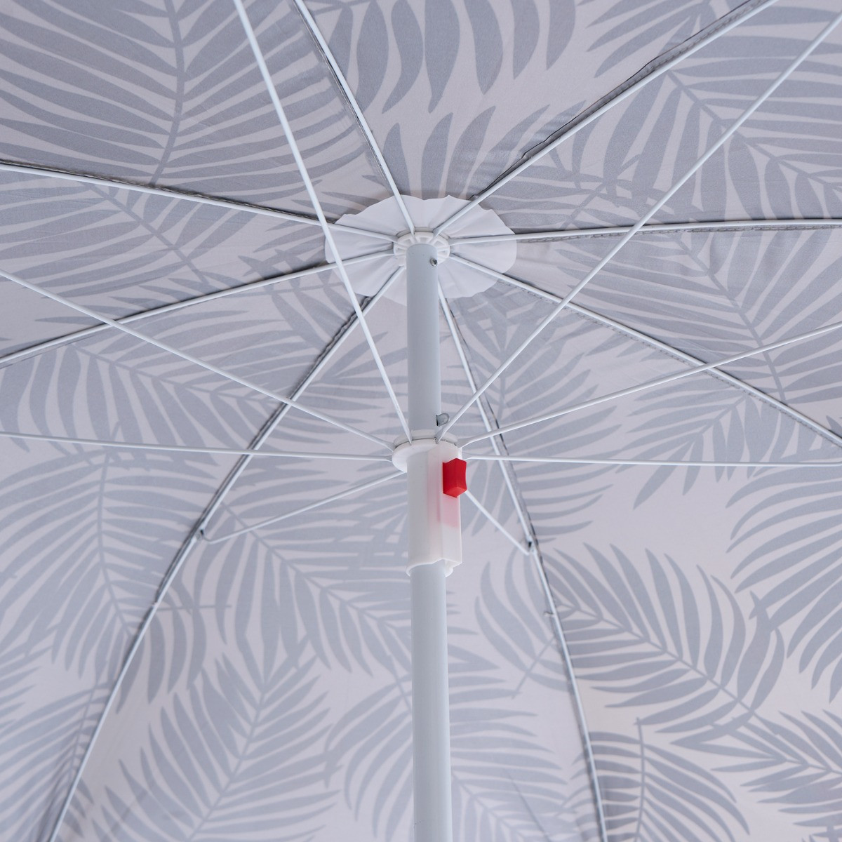 OHS Leaf Print Outdoor Parasol - Monochrome>