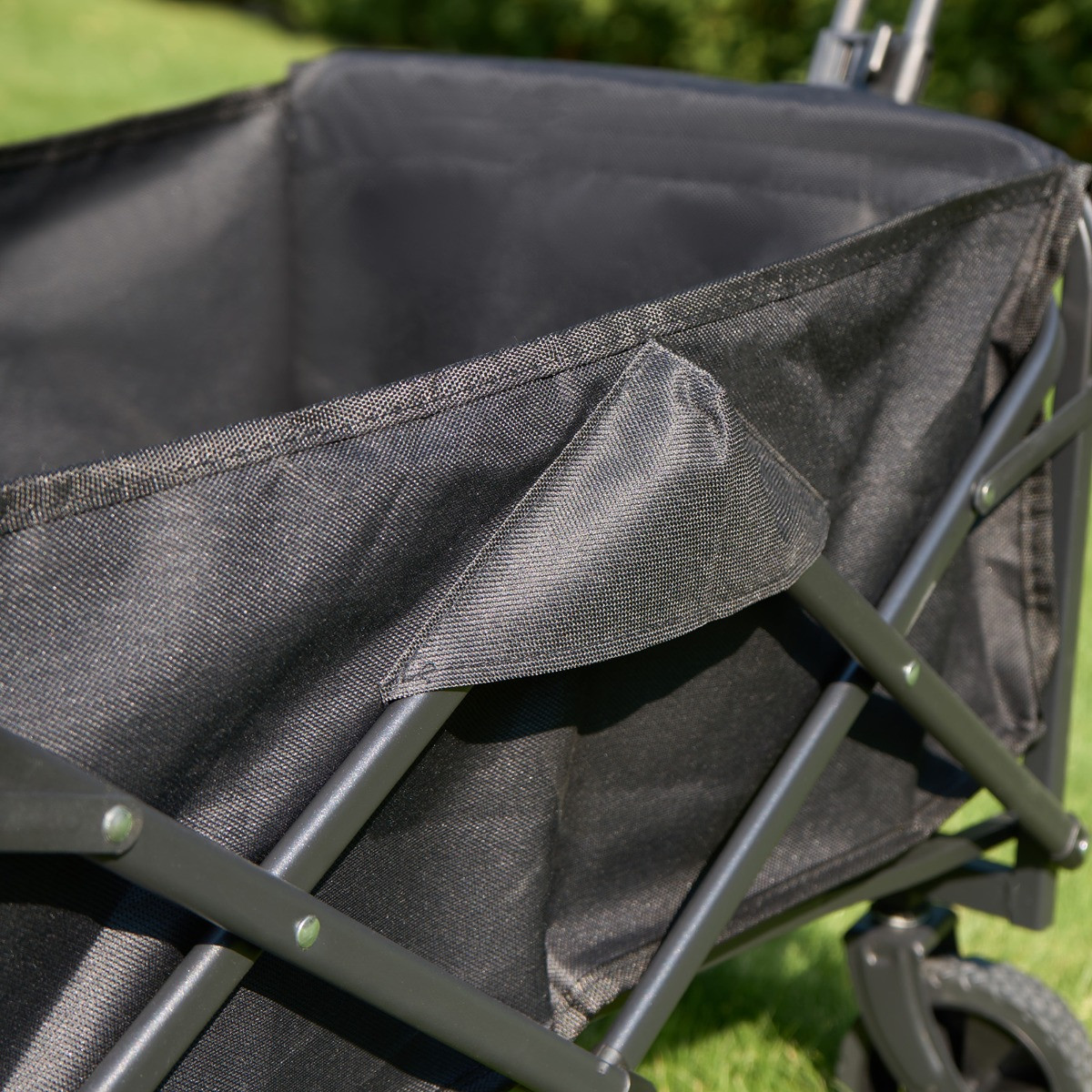 OHS Foldable Camping Trolley - Black >