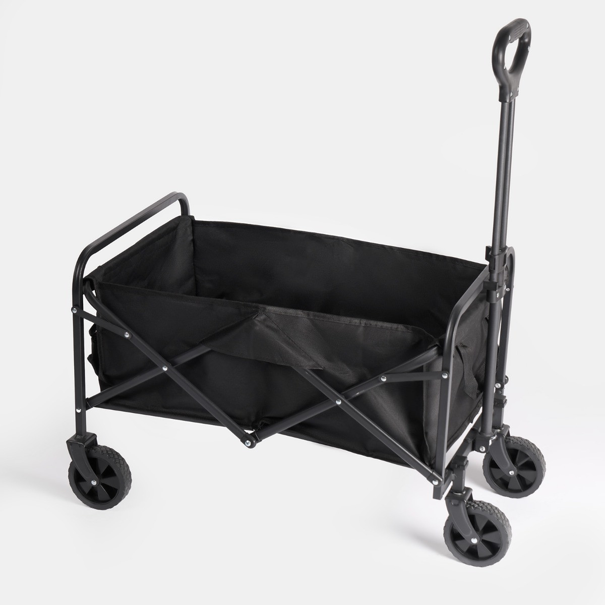 OHS Foldable Camping Trolley - Black >