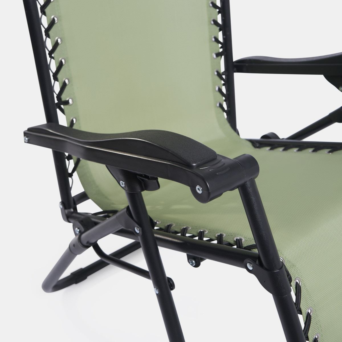 OHS 2 Pack Zero Gravity Sun Lounging Garden Chairs - Sage >