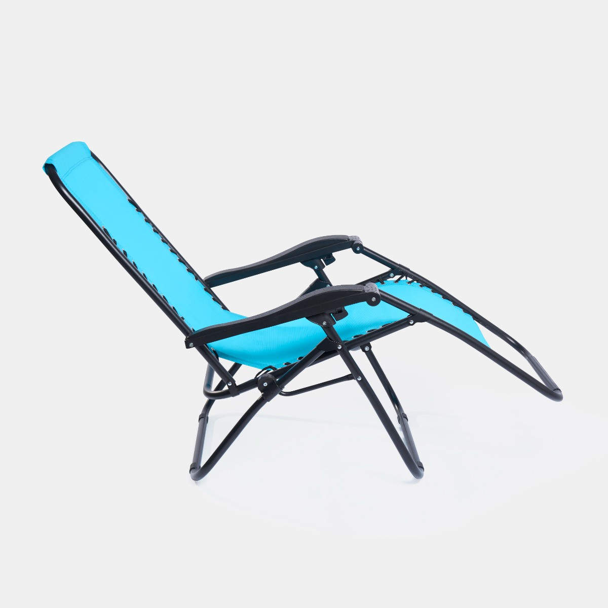 OHS 2 Pack Zero Gravity Sun Lounging Garden Chairs - Sea Blue >