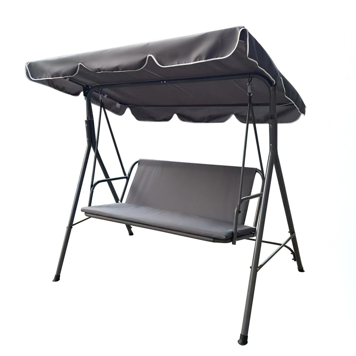 OHS 3 Seater Swing Bench With Canopy - Charcoal>