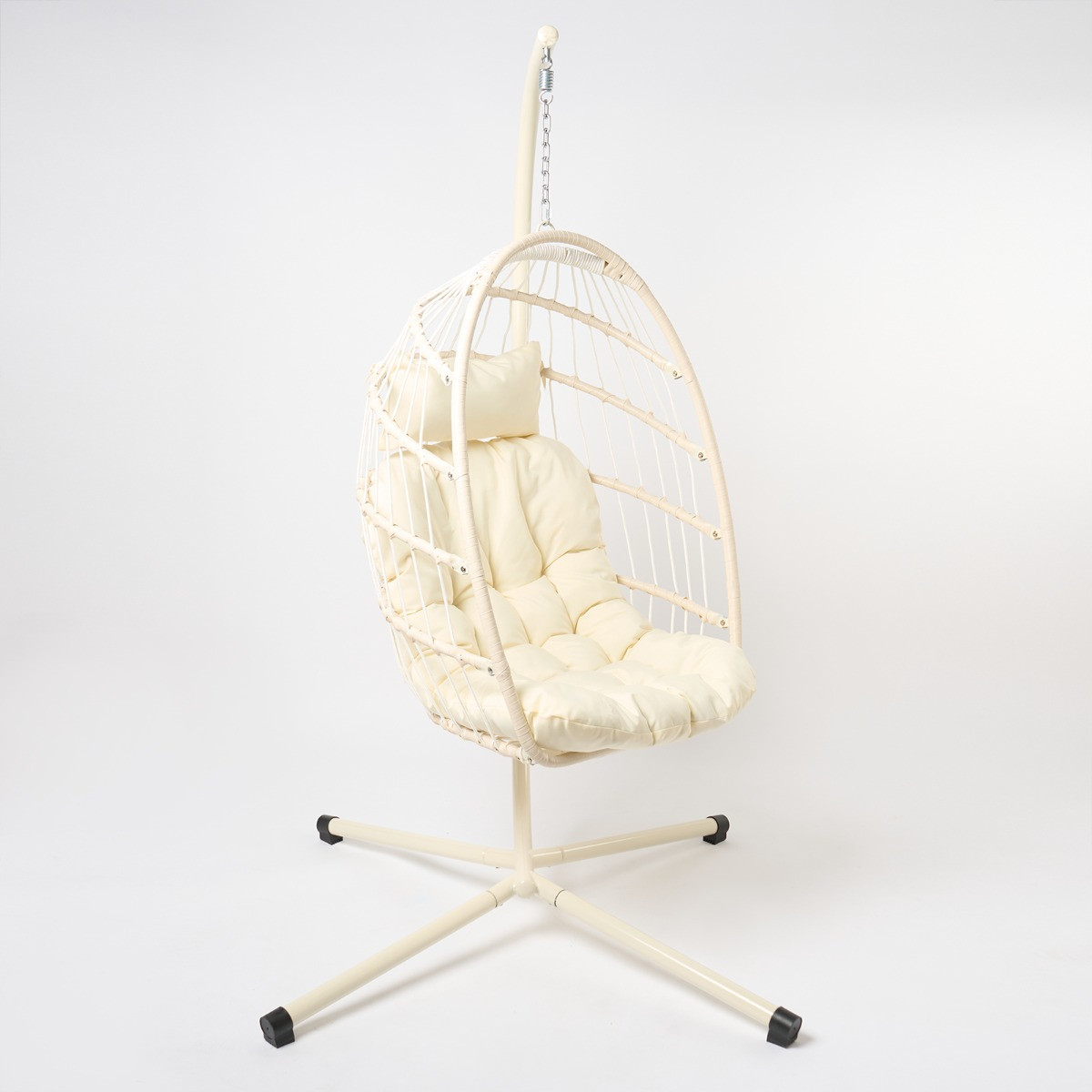 OHS Foldable Hanging Egg Chair - Cream >