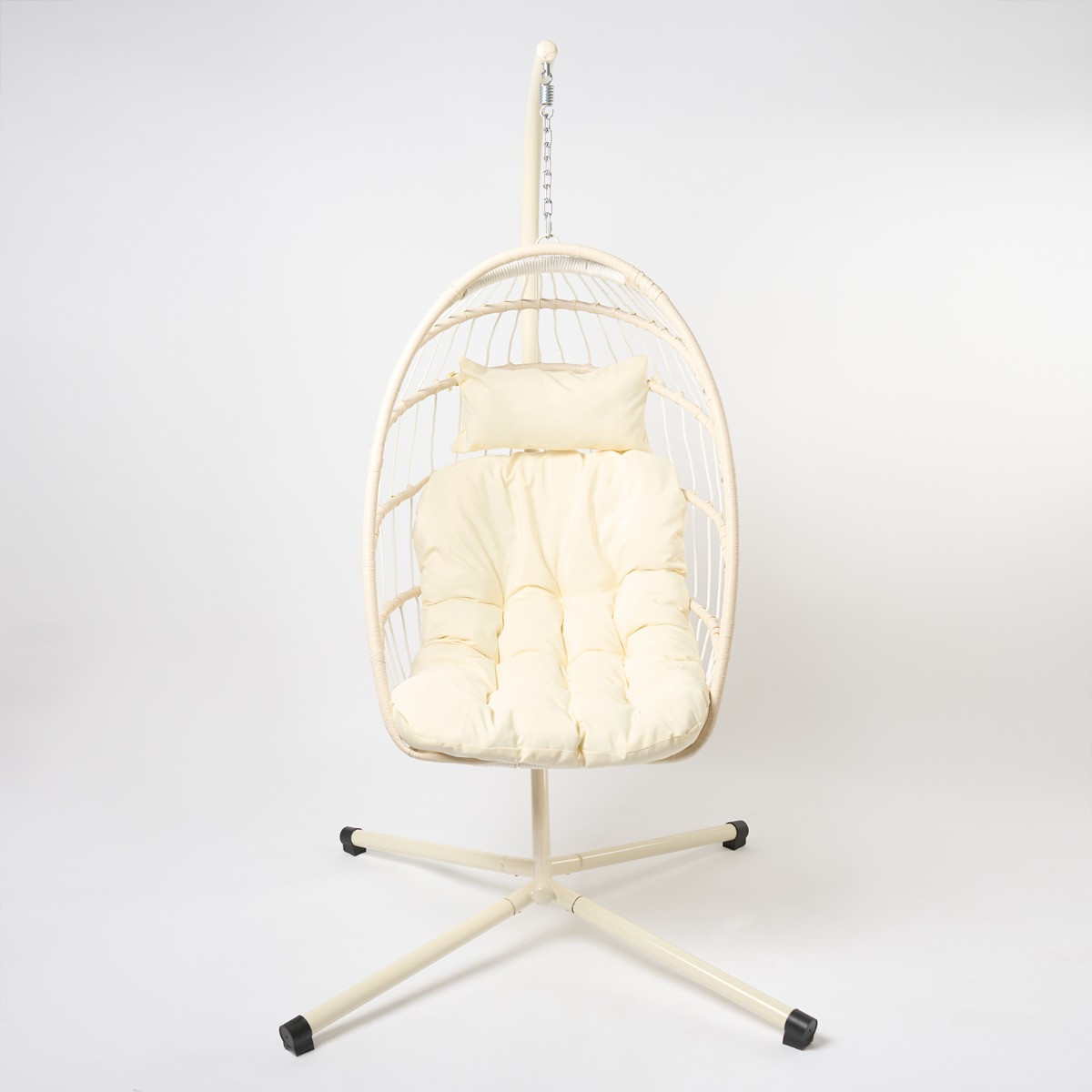 OHS Foldable Hanging Egg Chair - Cream >