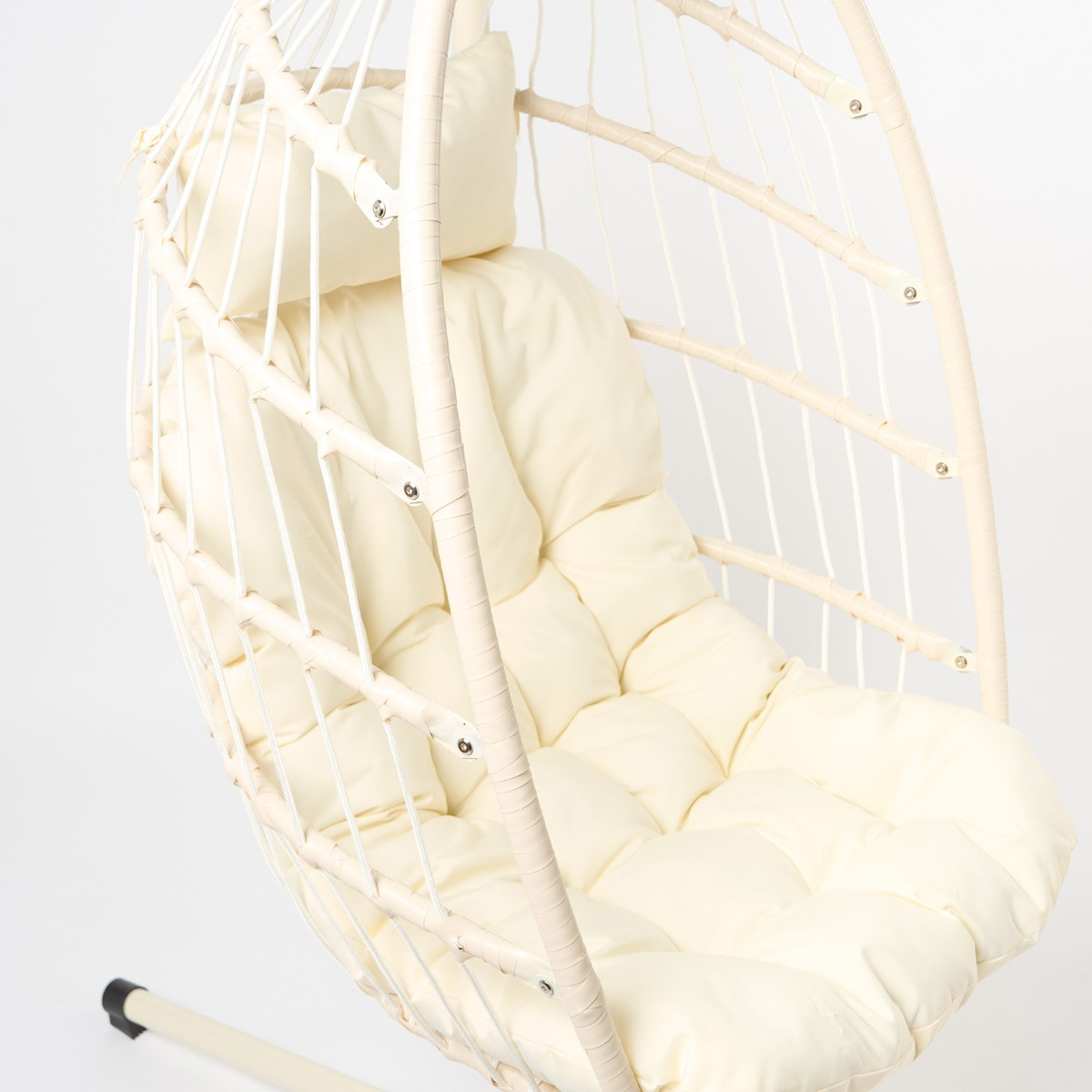 OHS Foldable Hanging Egg Chair - Cream >