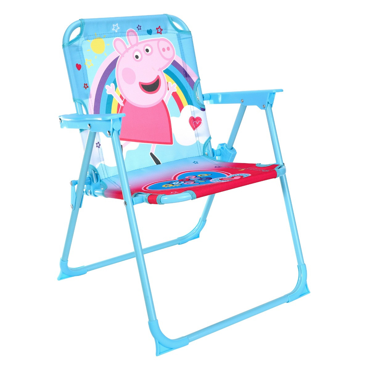 Kids Folding Peppa Pig Camping Chair - Blue>