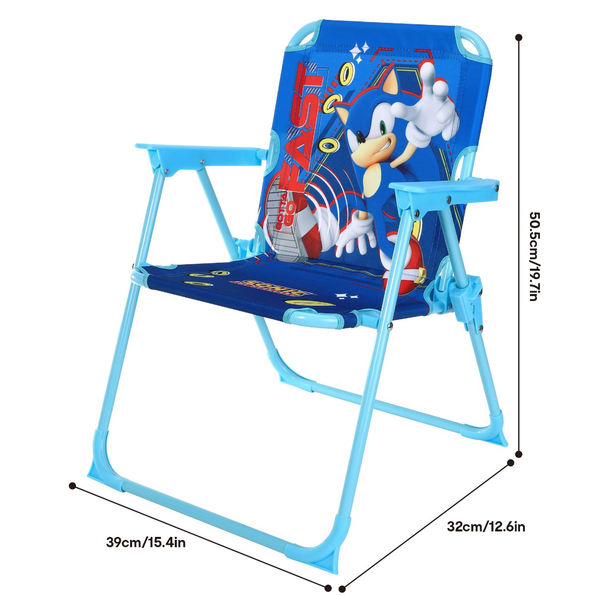 Kids Folding Sonic Camping Chair - Blue>