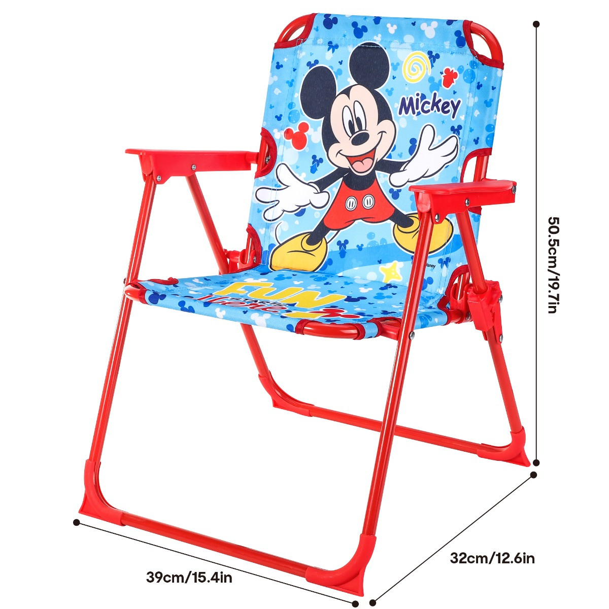 Kids Folding Mickey Mouse Camping Chair - Blue/Red>