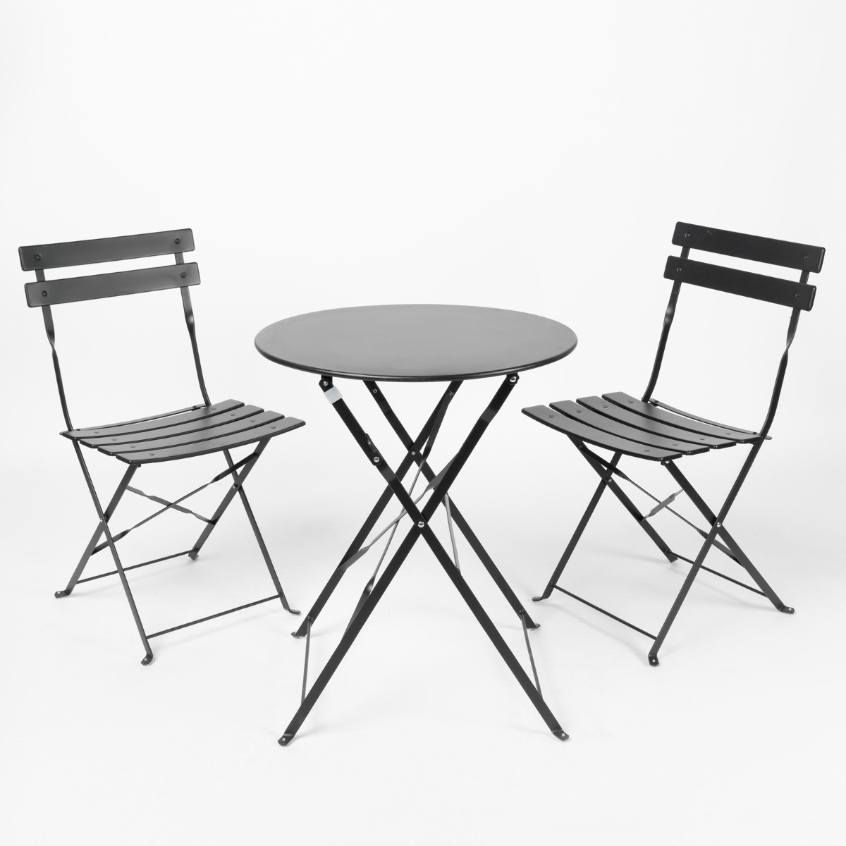 OHS Metal Bistro Set, 3 Piece - Black>