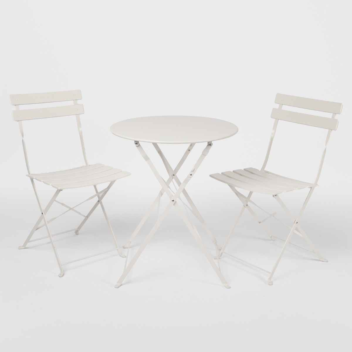 OHS Metal Bistro Set, 3 Piece - White>