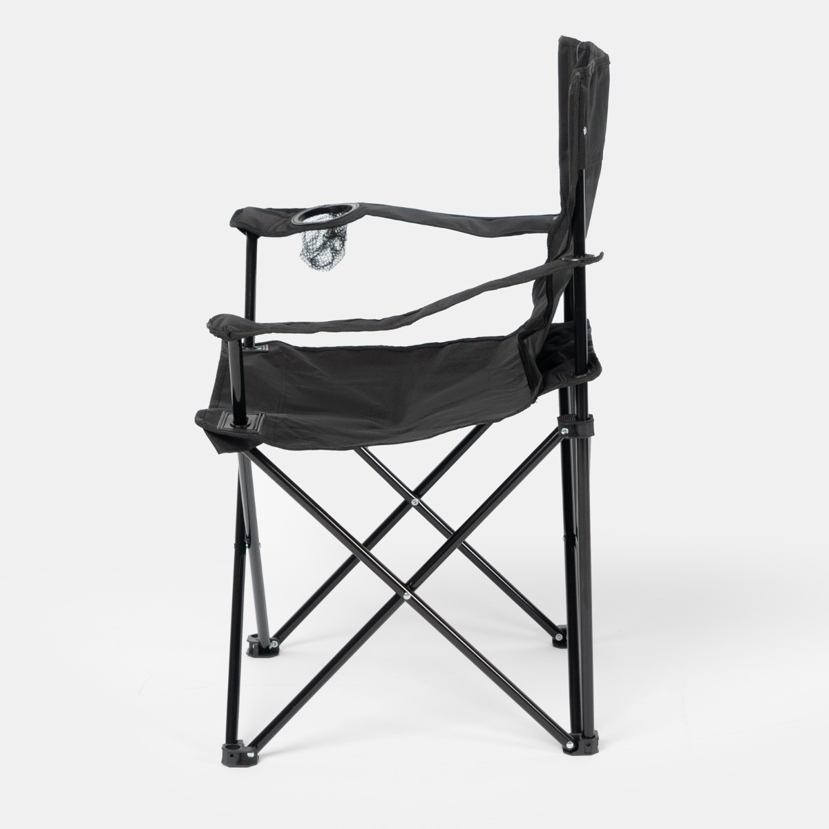 OHS Foldable Camping Chair - Black>