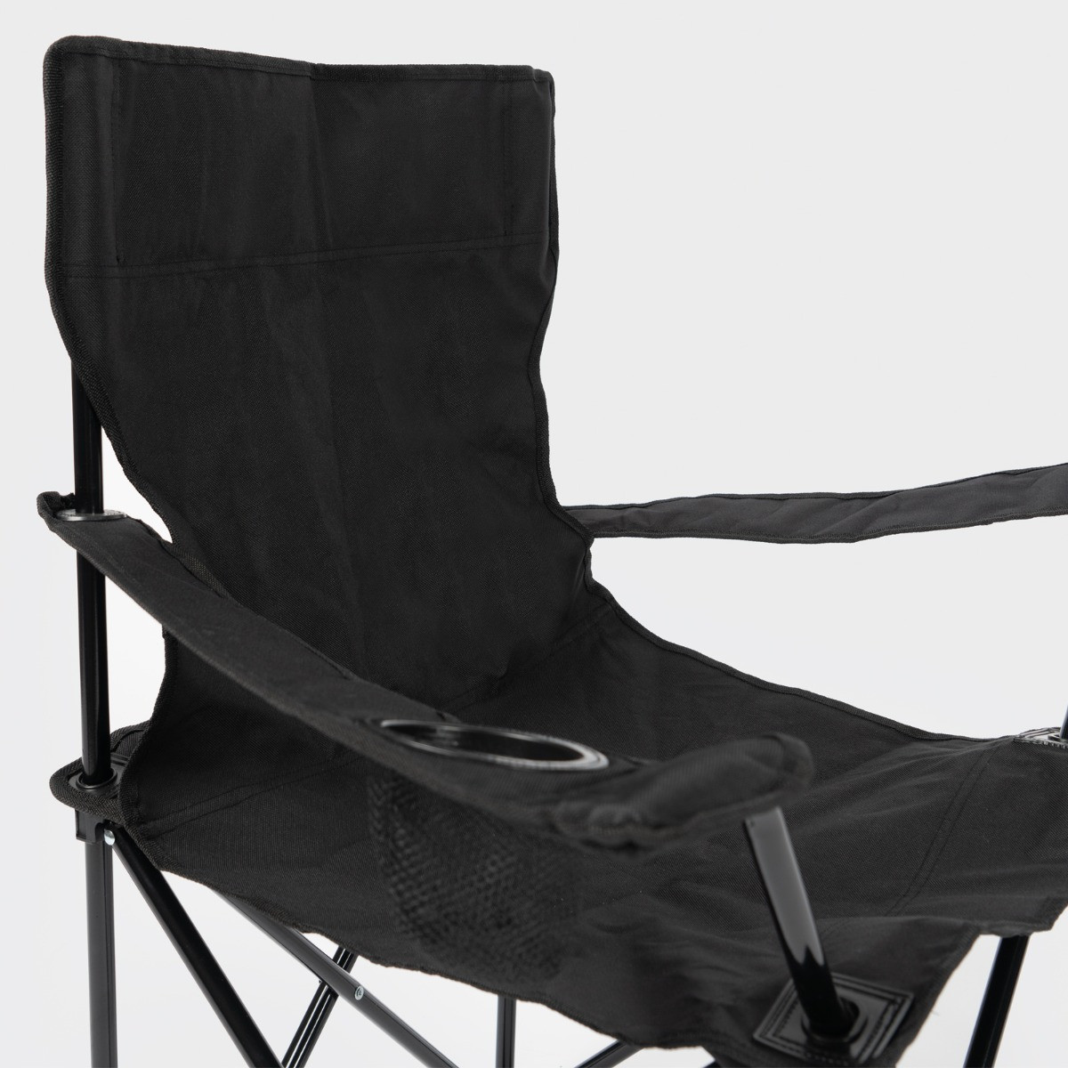 OHS Foldable Camping Chair - Black>