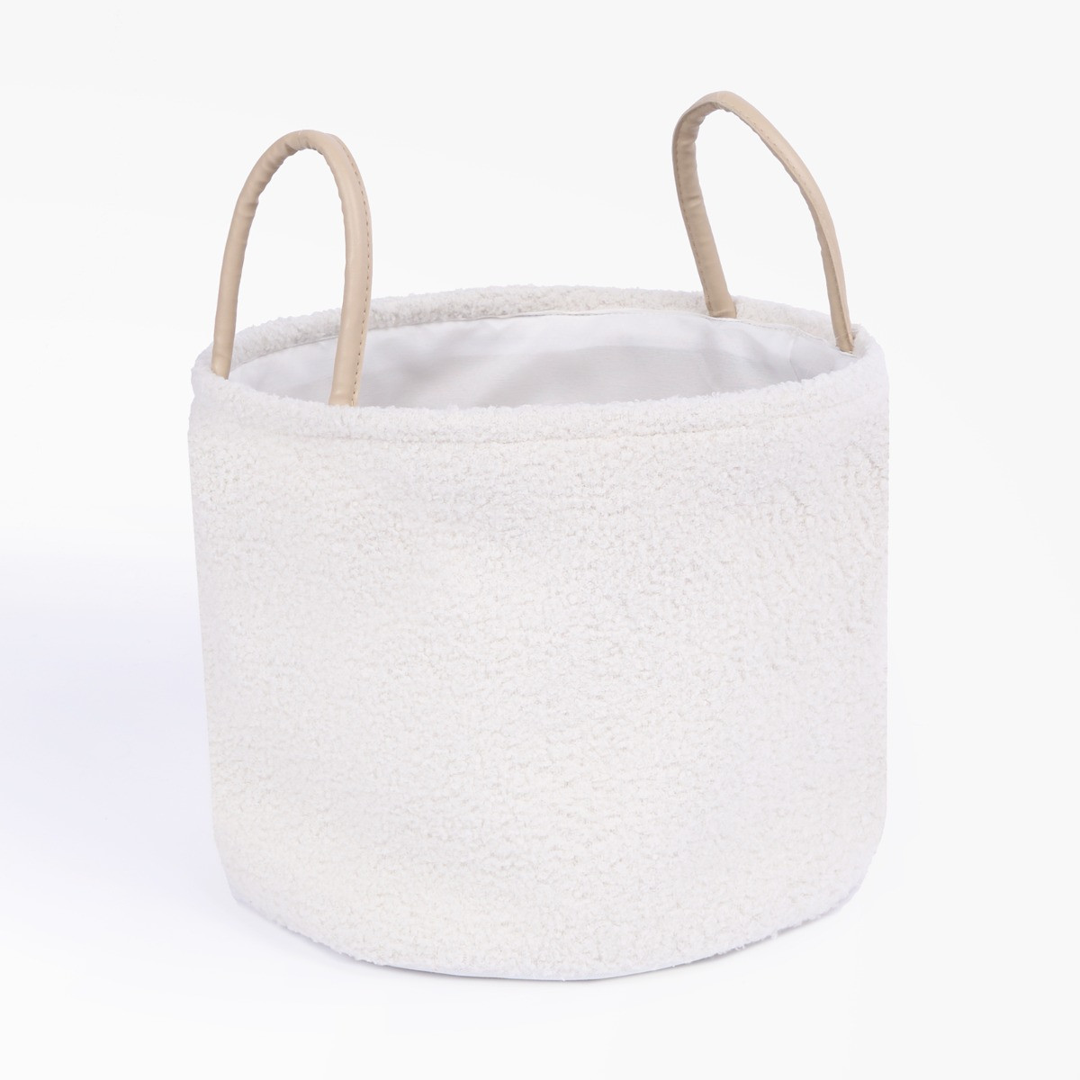 OHS Bouclé Storage Basket - Cream>