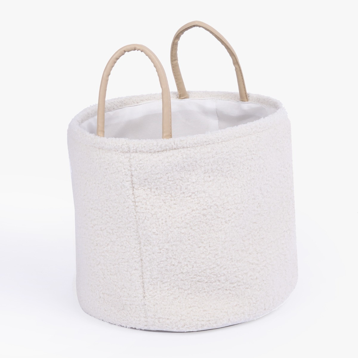 OHS Bouclé Storage Basket - Cream>