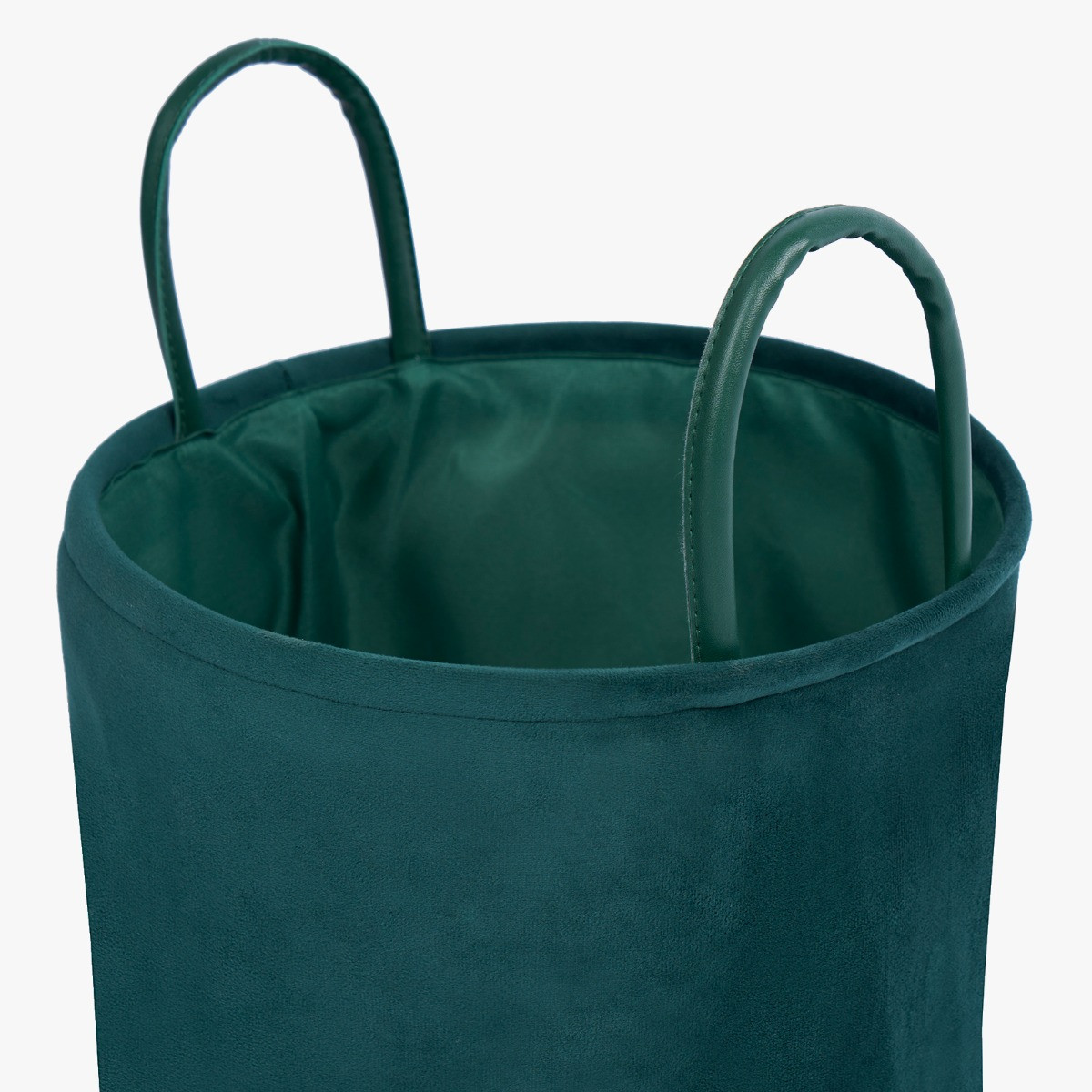 OHS Matte Velvet Storage Basket - Forest Green>