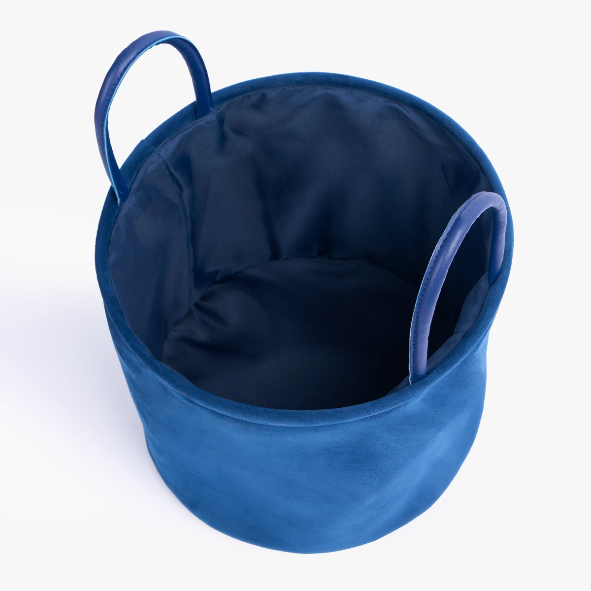 OHS Matte Velvet Storage Basket - Navy>