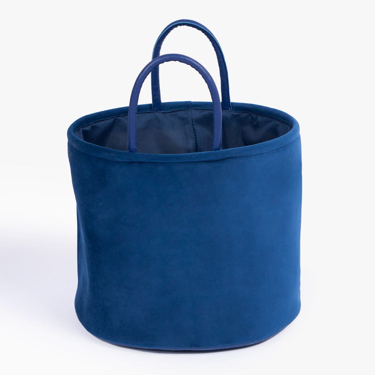 OHS Matte Velvet Storage Basket - Navy>