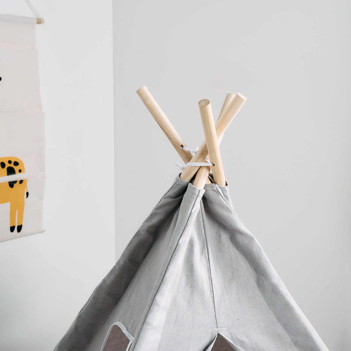 OHS Foldable Kid's Storage Teepee - Grey>