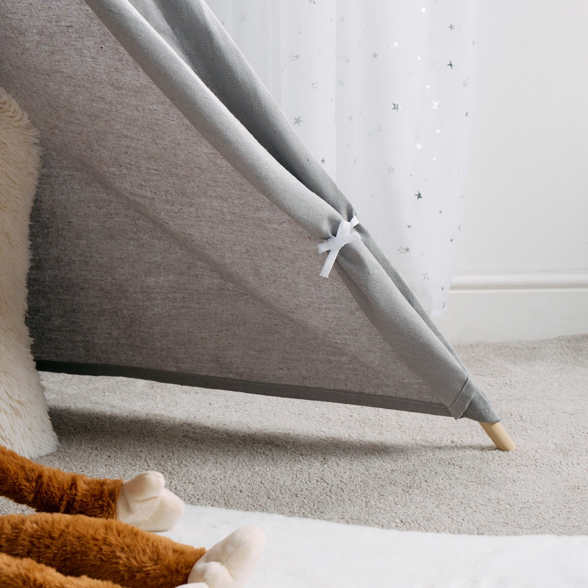 OHS Foldable Kid's Storage Teepee - Grey>