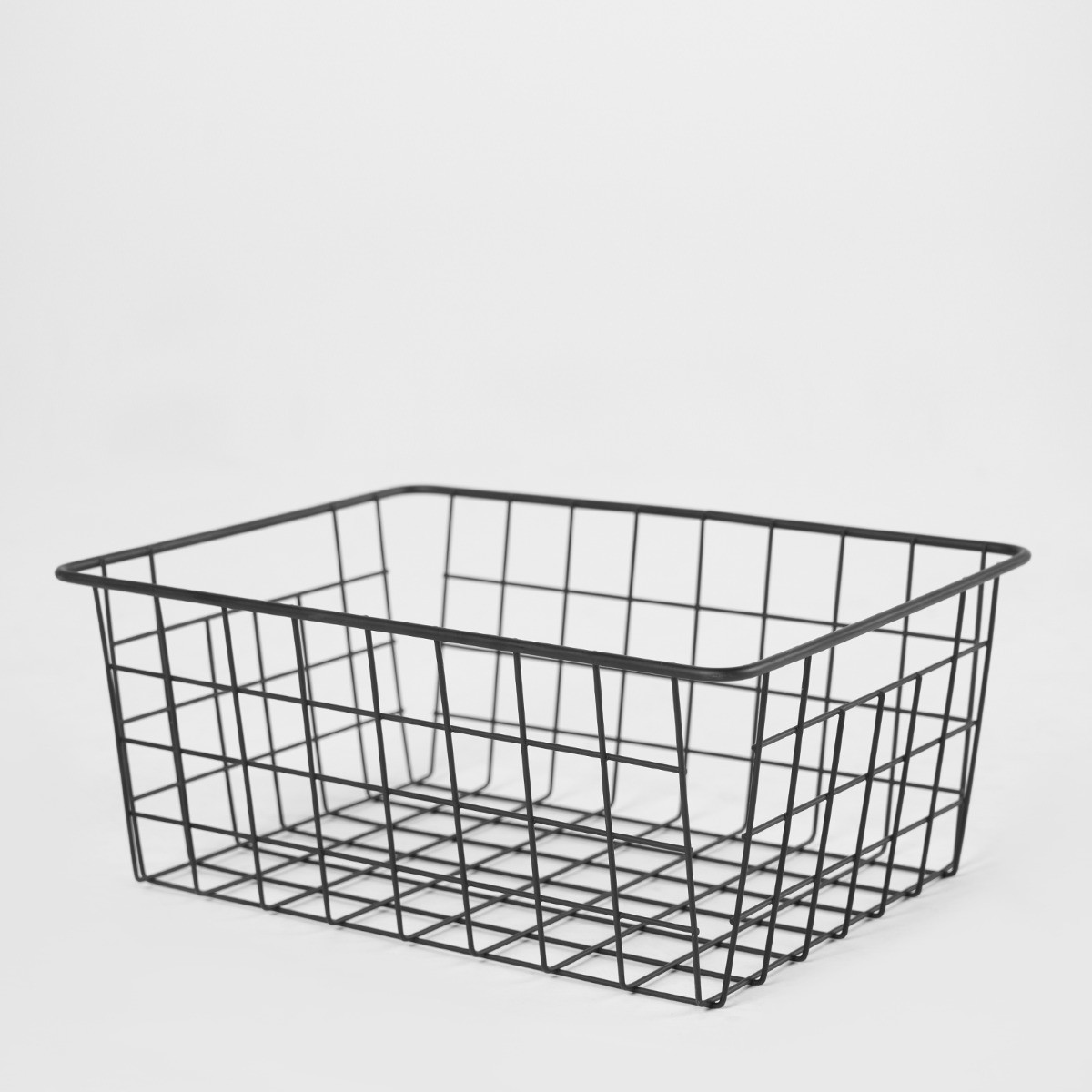 OHS Multipurpose Metal Wire Storage Basket - Black>