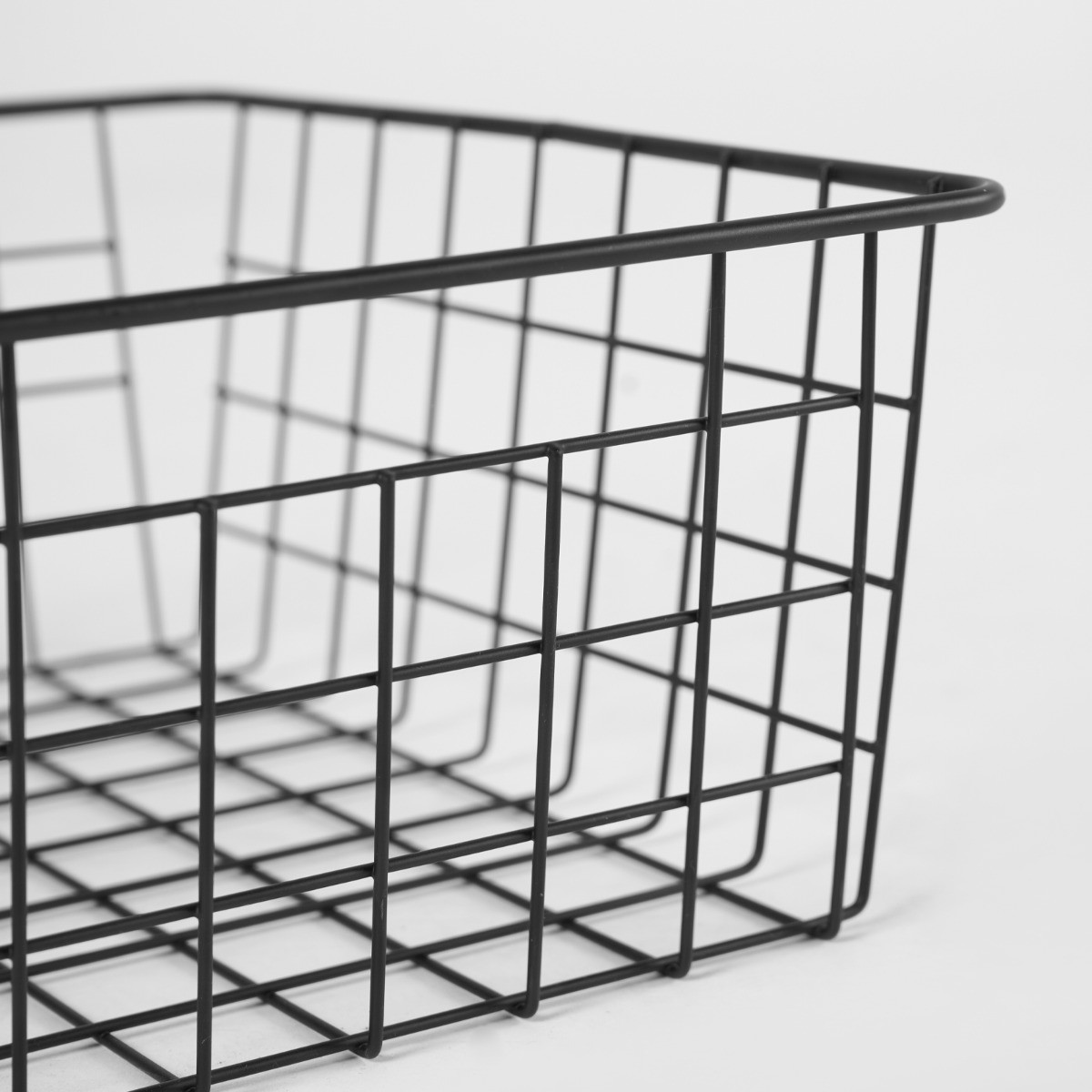 OHS Multipurpose Metal Wire Storage Basket - Black>