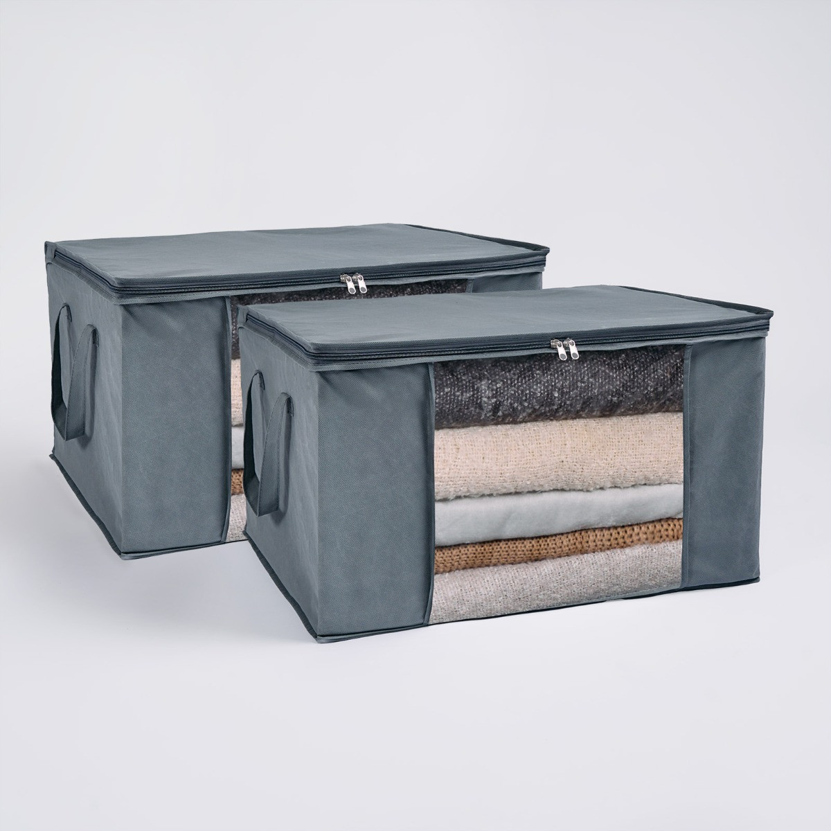 OHS 2 Pack 90.3L Underbed Large Clothes Storage Bag - Charcoal>