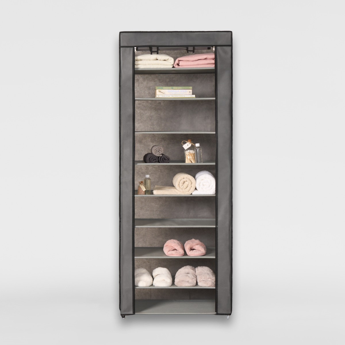 OHS 9 Tier Shoe Storage Rack Charcoal