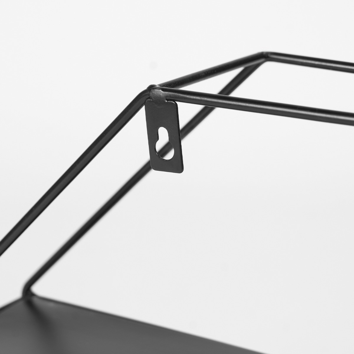 OHS Large Hexagon Iron Wall Rack Shelf - Black>